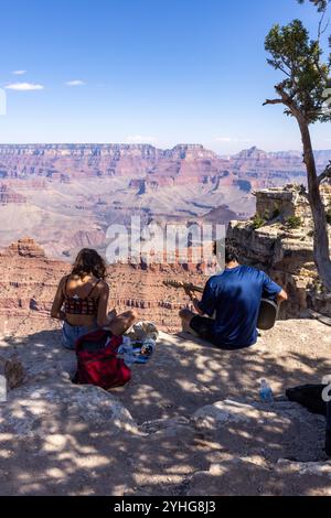 Parc national du Grand Canyon en Arizona vu du plateau sud. Banque D'Images