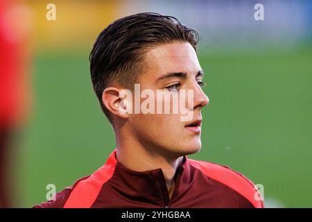 Gondomar, Portugal. 11 novembre 2024. Kacper Urbanski (Pologne) vu lors de la première journée d'entraînement du camp de l'équipe nationale polonaise avant le match contre le Portugal à l'Estadio de Sao Miguel. Crédit : SOPA images Limited/Alamy Live News Banque D'Images