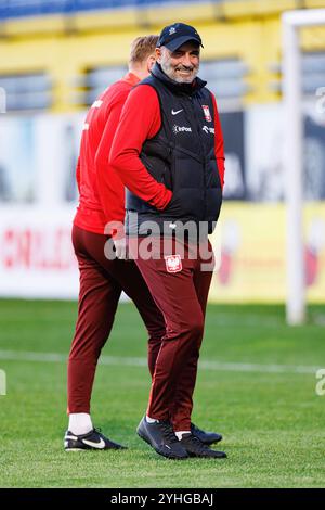 Gondomar, Portugal. 11 novembre 2024. Michal Probierz (Pologne) vu lors de la première journée d'entraînement du camp de l'équipe nationale polonaise avant le match contre le Portugal à l'Estadio de Sao Miguel. Crédit : SOPA images Limited/Alamy Live News Banque D'Images