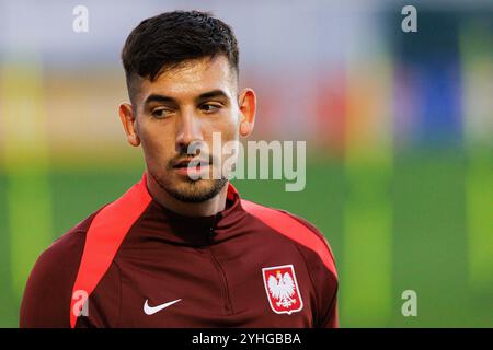 Gondomar, Portugal. 11 novembre 2024. Jakub Moder (Pologne) vu lors de la première journée d'entraînement du camp de l'équipe nationale polonaise avant le match contre le Portugal à l'Estadio de Sao Miguel. Crédit : SOPA images Limited/Alamy Live News Banque D'Images