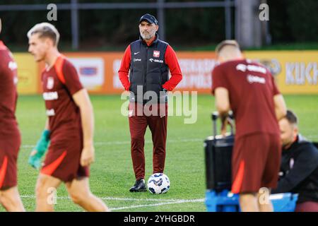 Gondomar, Portugal. 11 novembre 2024. Michal Probierz (Pologne) vu lors de la première journée d'entraînement du camp de l'équipe nationale polonaise avant le match contre le Portugal à l'Estadio de Sao Miguel. (Photo de Maciej Rogowski/SOPA images/Sipa USA) crédit : Sipa USA/Alamy Live News Banque D'Images