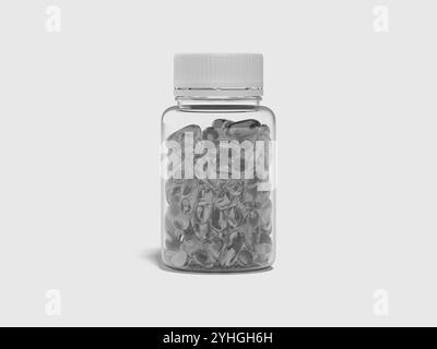 Vue avant Blank Pills Bottle Mockup Banque D'Images