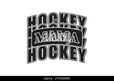 MOM Varsity SVG T-shirt Design Illustration de Vecteur