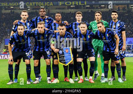 Milan, Italie. 06 novembre 2024. Équipe de l'Internazionale Milano vu lors du match de l'UEFA Champions League entre les équipes de l'Internazionale Milano et de l'Arsenal FC. Score final ; Internazionale Milano 1:0 Arsenal FC (photo de Maciej Rogowski/SOPA images/Sipa USA) crédit : Sipa USA/Alamy Live News Banque D'Images