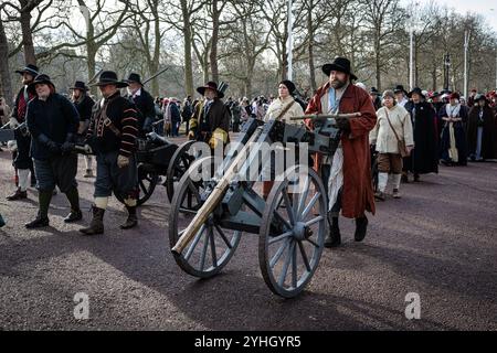 Londres, Angleterre - 28 janvier 2024 : The Kings Army London Banque D'Images