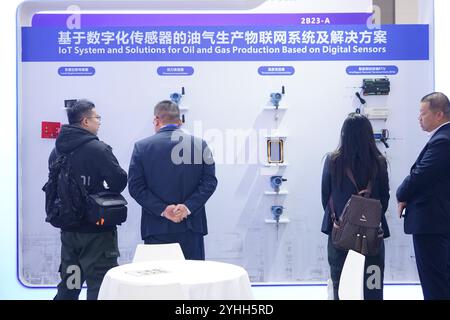 La 9ème exposition mondiale de l'équipement pétrolier et gazier a lieu dans la ville de Xi'an, province du Shaanxi au nord-ouest de la Chine, le 9 novembre 2024. Banque D'Images