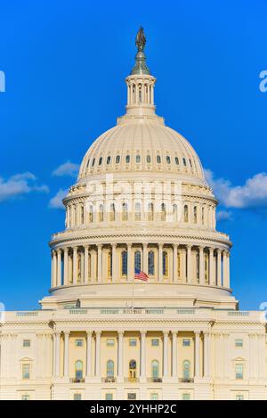 United States Capitol, souvent appelé le Capitole,accueil du Congrès des États-Unis, siège de la branche législative du gouvernement fédéral des États-Unis Banque D'Images