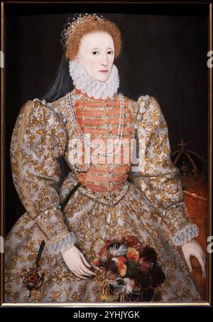 Reine Elizabeth I, (1533-1603), vers 1575, par un artiste inconnu, National Portrait Gallery, Londres, Royaume-Uni Banque D'Images