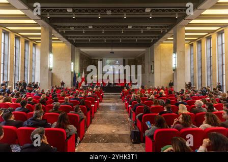 Milan, Italie. 12 novembre 2024. Celebrazione del 150° anniversario di istituzione degli Ordini Forensi nell'aula Magna di Palazzo di Giustizia - Milano, Italia - Martedì, 12 novembre 2024 (foto Stefano Porta/LaPresse) célébration du 150e anniversaire de la création des associations du Barreau dans l'Aula Magna du Palais de Justice - Milan, Italie - mardi 12 novembre 2024 (photo Stefano Porta/LaPresse) crédit : LaPresse Live News Banque D'Images