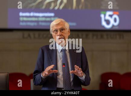 Milan, Italie. 12 novembre 2024. Remo Danovi alla Celebrazione del 150° anniversario di istituzione degli Ordini Forensi nell'aula Magna di Palazzo di Giustizia - Milano, Italia - Martedì, 12 novembre 2024 (foto Stefano Porta/LaPresse) célébration du 150e anniversaire de la création des associations du barreau dans l'Aula Magna du Palais de Justice - Milan, Italie - mardi, 12 novembre 2024 (photo Stefano Porta/LaPresse) Banque D'Images