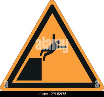 Panneau triangulaire irlandais sur fond jaune foncé indiquant un avertissement de danger Illustration de Vecteur
