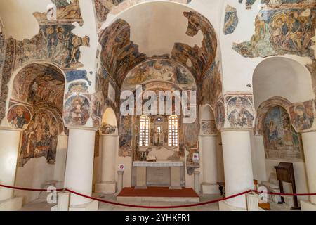 Fresken San Pietro Byzantinischen Fresken in der Kirche Chiesa San Pietro, Otrante, Apulien, Italien, Europa fresques byzantines à l'église de San P. Banque D'Images