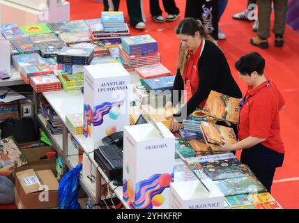 Zagreb, Croatie. 12 novembre 2024. Journée d’ouverture d’INTERLIBER, la Foire internationale du livre à Zagreb, Croatie le 12. Novembre 2024. Photo : Marko Prpic/PIXSELL crédit : Pixsell/Alamy Live News Banque D'Images