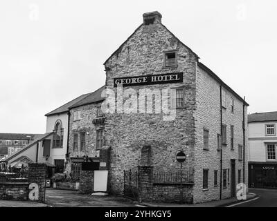 Le George Hotel à Axminster, Devon, construit vers 1760 comme auberge de coaching Banque D'Images