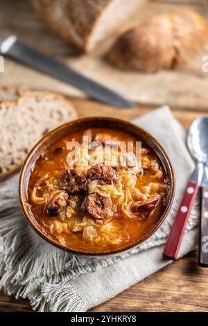 Soupe de chou de Noël, un plat de Noël traditionnel d'Europe de l'est. Banque D'Images