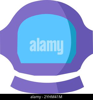 Icône casque de protection astronaute. Partie d'une combinaison spatiale astronaute pour protéger le corps de l'élément de rayonnement cosmique. Vecteur plat simple isolé sur wh Illustration de Vecteur