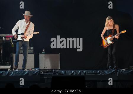 Arlington, États-Unis. 06 novembre 2024. La chanteuse américaine Sheryl Crow se produit sur scène dans le cadre du P!nk Summer Carnival Tour 2024 au Globe Life Field. Le 6 novembre 2024 à Arlington, Texas, États-Unis. (Photo de Javier Vicencio/ Eyepix/Sipa USA) crédit : Sipa USA/Alamy Live News Banque D'Images