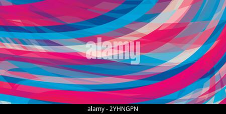 Fond coloré abstrait avec des rayures rouges et bleu pacifique. Motif graphique vectoriel. Couleurs CMJN Illustration de Vecteur