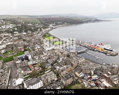 Vue aérienne par drone de Rothesay Isle of Bute Banque D'Images