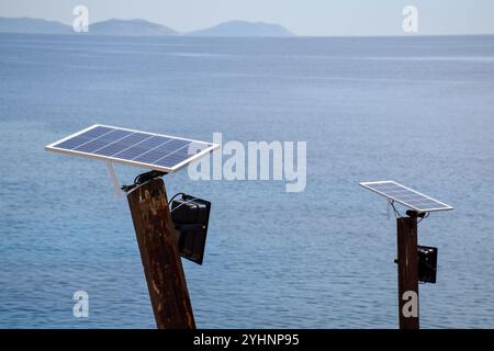 panneaux solaires au soleil Banque D'Images