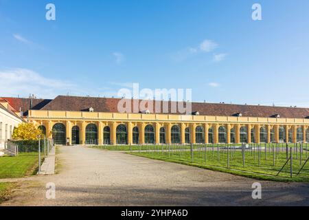 Vienne : Orangerie dans le château de Schloss Schönbrunn et parc en 13. Hietzing, Wien, Autriche Banque D'Images