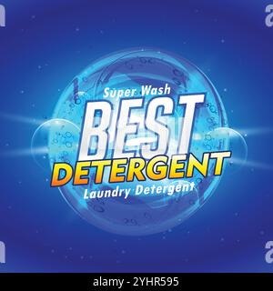 L'emballage du produit lessive vecteur conception concept Illustration de Vecteur