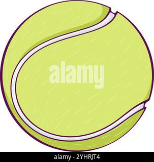 Couleur de la balle de tennis Illustration de Vecteur