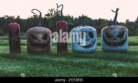les forever jack o lanternes - junk-o-lanterne Banque D'Images