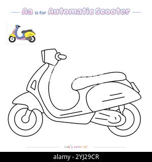 Coloriage des pages et apprentissage de la collection alphabétique Illustration de Vecteur