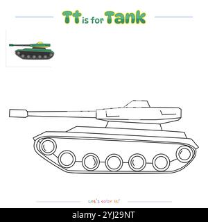 Coloriage des pages et apprentissage de la collection alphabétique Illustration de Vecteur