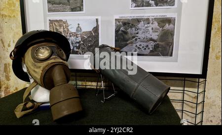 Exposition « la vie du soldat », forteresse, Bron, Rhône, France Banque D'Images