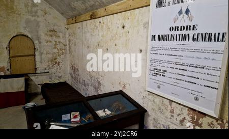 Exposition « la vie du soldat », forteresse, Bron, Rhône, France Banque D'Images