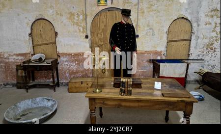 Exposition « la vie du soldat », forteresse, Bron, Rhône, France Banque D'Images