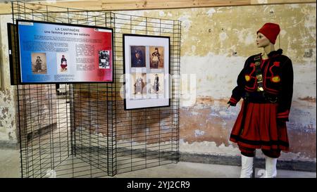 Exposition « la vie du soldat », forteresse, Bron, Rhône, France Banque D'Images