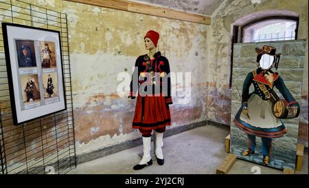 Exposition « la vie du soldat », forteresse, Bron, Rhône, France Banque D'Images