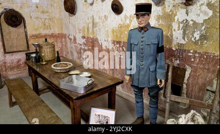 Exposition « la vie du soldat », forteresse, Bron, Rhône, France Banque D'Images