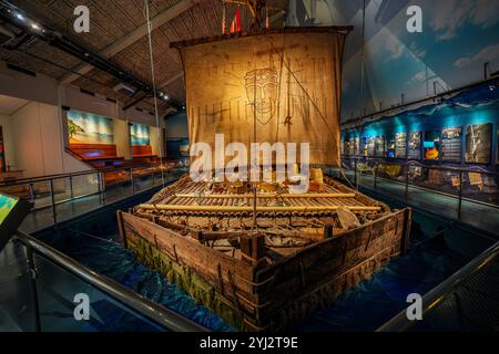 Oslo 20241112. Le musée Kon-Tiki à Oslo. Le bateau Kon Tiki. Photo : Lise Aaserud / NTB Banque D'Images