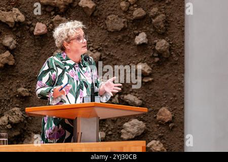 2024-11-12 Néerlandais Tweede Kamer débat plénier DEN HAAG, PAYS-BAS - 12 NOVEMBRE : Wieke Paulusma D66 lors du débat plénier à la Tweede Kamer le 12 novembre 2024 à Den Haag, pays-Bas. Den Haag Tweede Kamer Netherlands contenu non disponible pour redistribution aux pays-Bas directement ou indirectement par le biais de tiers. Droit d'auteur : xJohnxBeckmannx Banque D'Images