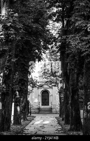 Cimetière de Mirogoj à Zagreb, l'un des plus beaux cimetières d'Europe Banque D'Images