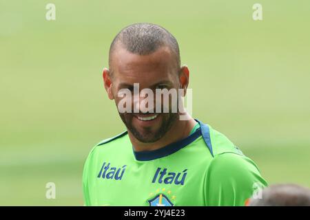 Belem, Brésil. 13 novembre 2024. Joueur de Weverton de l'équipe nationale brésilienne lors de l'entraînement au stade de Mangueirao. Photo : Fernando Torres/AGIF crédit : AGIF/Alamy Live News Banque D'Images