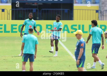 Belem, Brésil. 13 novembre 2024. Joueurs de l'équipe nationale brésilienne lors de l'entraînement au stade de Mangueirao. Photo : Fernando Torres/AGIF crédit : AGIF/Alamy Live News Banque D'Images