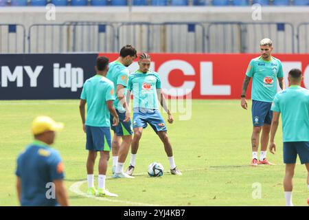 Belem, Brésil. 13 novembre 2024. Joueurs de l'équipe nationale brésilienne lors de l'entraînement au stade de Mangueirao. Photo : Fernando Torres/AGIF crédit : AGIF/Alamy Live News Banque D'Images