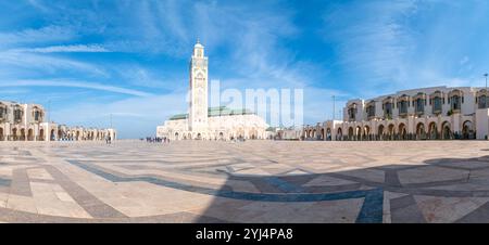 Casablanca, Maroc - 22 octobre 2024 : Mosquée Hassan 2 à Casablanca, Maroc. Banque D'Images