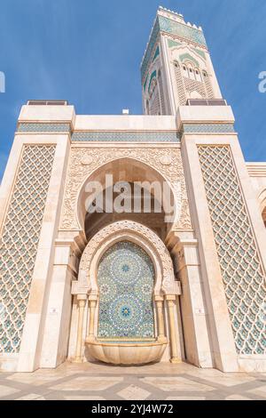 Casablanca, Maroc - 22 octobre 2024 : Mosquée Hassan 2 à Casablanca, Maroc. Banque D'Images