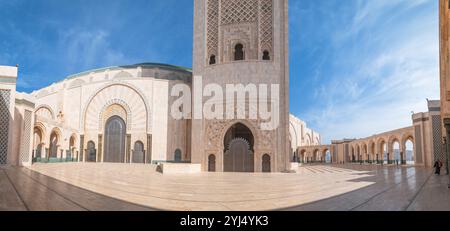 Casablanca, Maroc - 22 octobre 2024 : Mosquée Hassan 2 à Casablanca, Maroc. Banque D'Images