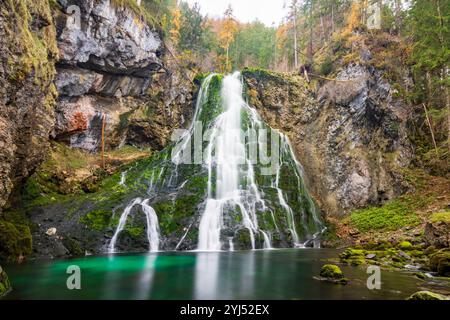 Cascade de Golling Gollinger Wasserfall Schwarzbachfall Golling an der Salzach Tennengau Salzbourg Autriche Banque D'Images