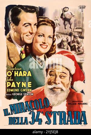 Affiche, Miracle on 34th Street (CIA, 1948) Italien (référence du dossier# 34580-796THA) Banque D'Images