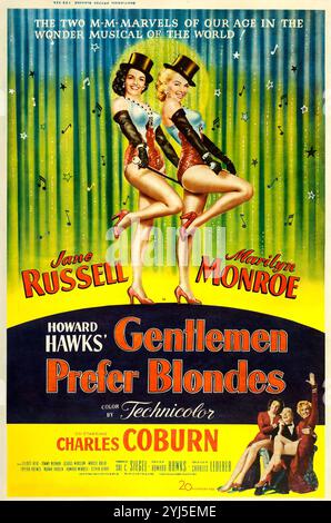 Affiche, Gentlemen Prefer Blondes (20th Century Fox, 1953) (référence du dossier# 34580-808THA) Banque D'Images