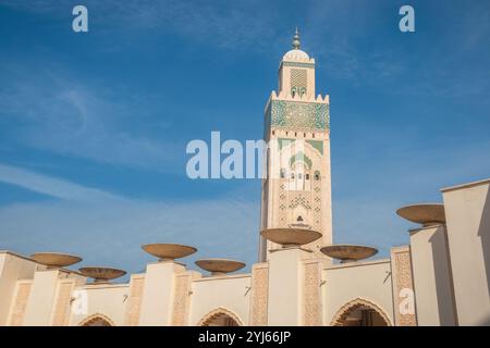 Casablanca, Maroc - 22 octobre 2024 : Mosquée Hassan 2 à Casablanca, Maroc. Banque D'Images