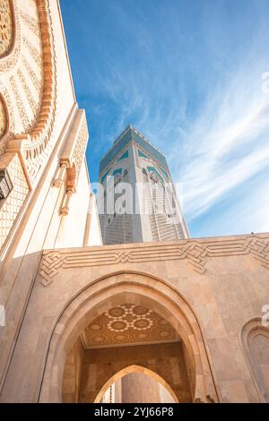 Casablanca, Maroc - 22 octobre 2024 : Mosquée Hassan 2 à Casablanca, Maroc. Banque D'Images